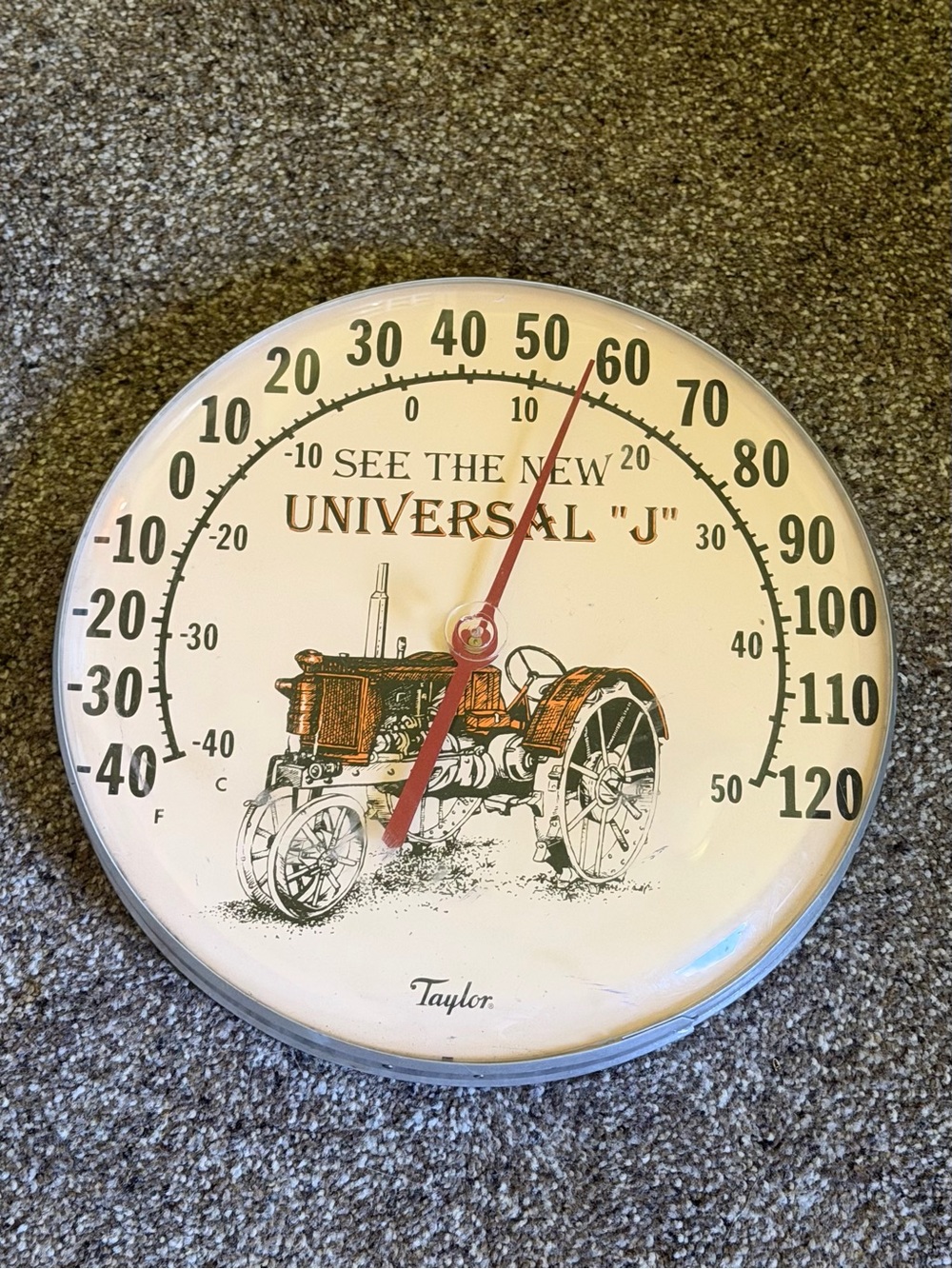 Vintage Taylor Universal 'J' Vintage Tractor Wall Thermometer